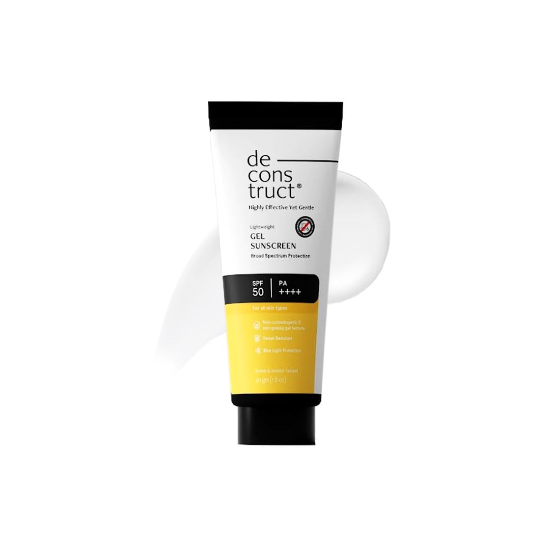 Deconstruct Gel Sunscreen for Oily skin SPF 50 PA++++ |100% Photostable Sunscreen